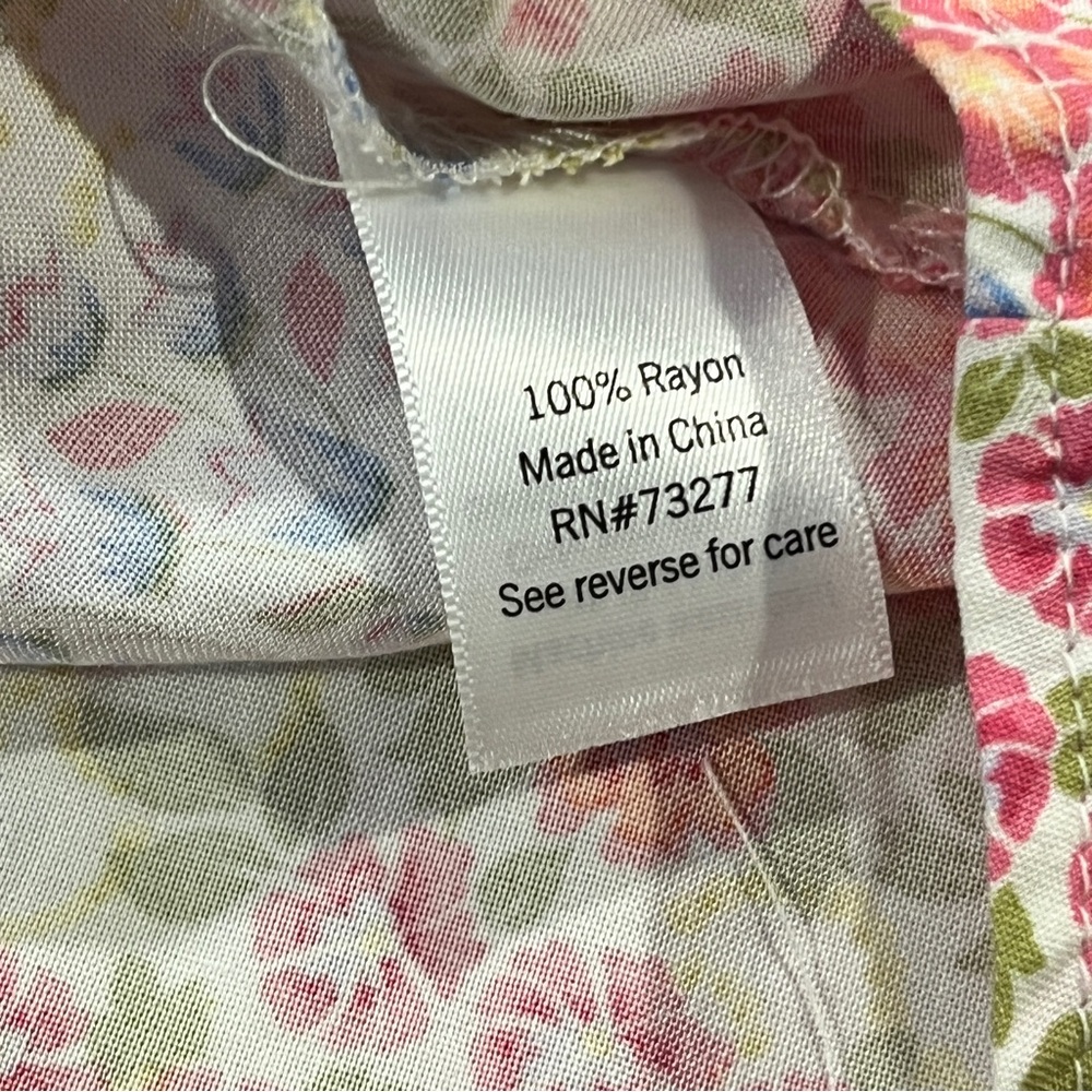 SO short sleeve v-neck floral midi dress size extra small - Picture 14 of 15